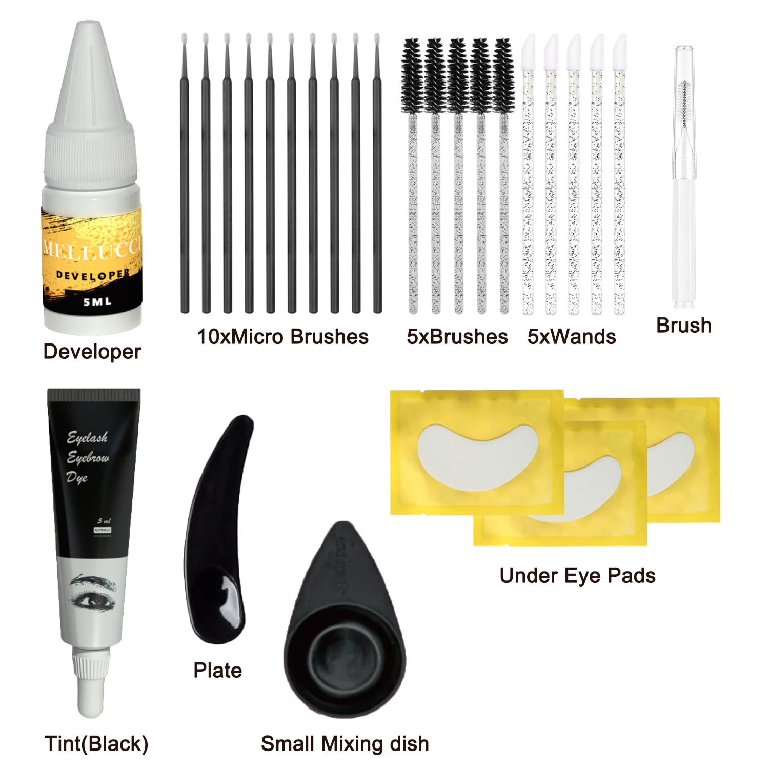 Lash and Brow Black Color Kit Long-lasting 6-8 Weeks Professional Result for Salon and DIY Use