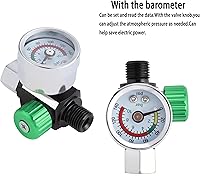 Vista 4 de ENDOZER Separador de Aceite y Agua, Filtro de Aire con Medidor de Presión, Regulador de Presión para Pistola de Pintura en Aerosol, Entrada y Salida