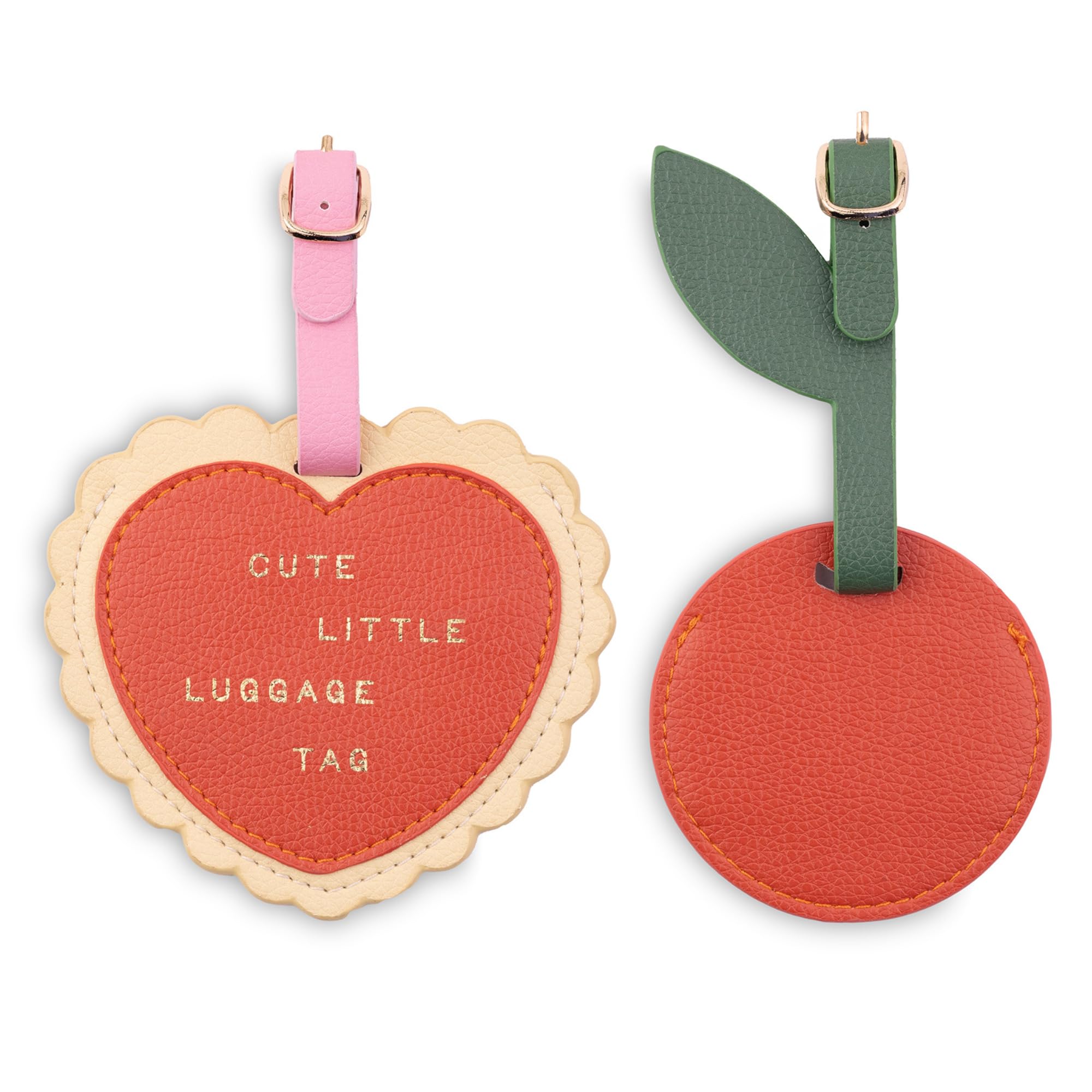 Amazon.com | ban.do Luggage Tag Set of 2, Cherry and Heart