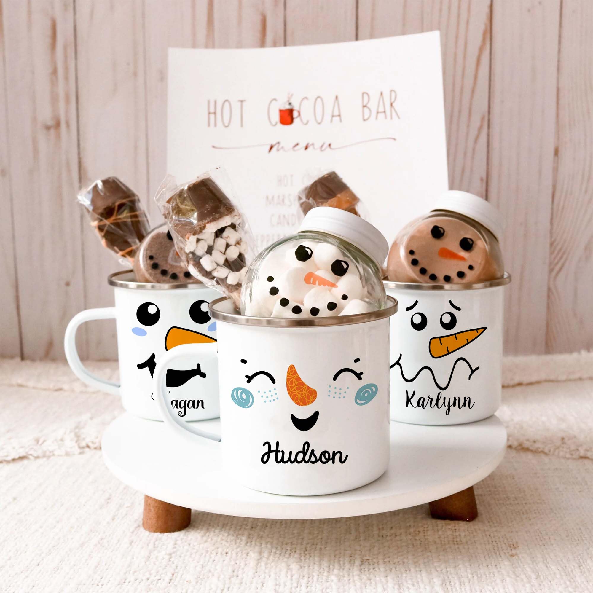 Personalized Hot Chocolate Mug - Custom Name Christmas Mug For Kids, Women, Men (11 Oz, Dishwasher Safe, Multiple Colors)