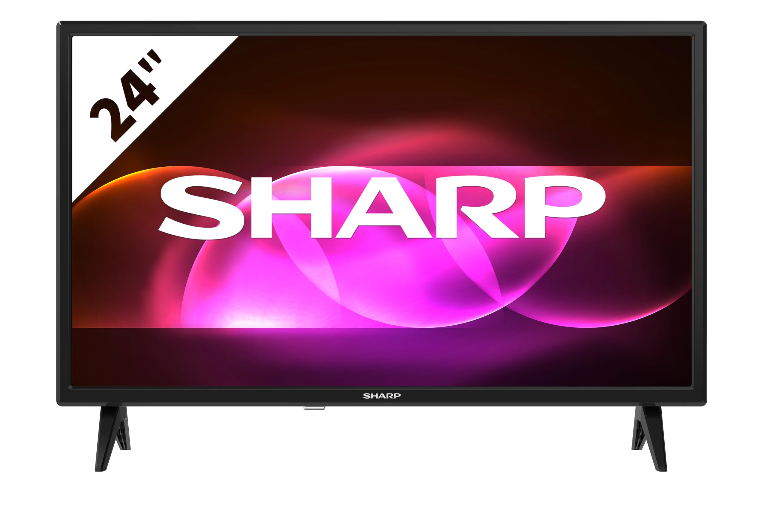 SHARP 24FA6E HD Ready LED Fernseher 60 cm (24 Zoll), 3X HDMI, 2X USB, VB-T/T2/C/S/S2 (MPEG4 + HEVC/H.265, Schwarz