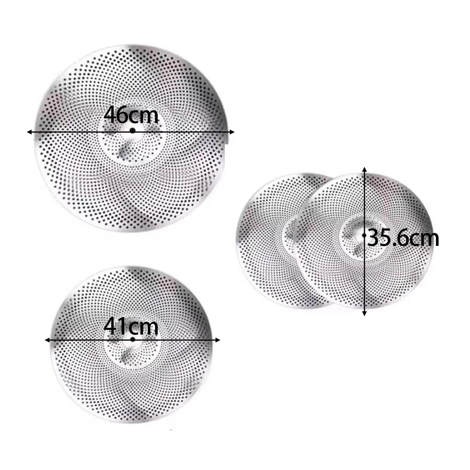 5-teiliges 14-Zoll-Hi-Hat-Becken + 16-Zoll-Crash-Becken + 18-Zoll-Rash-Becken + 20-Zoll-Ride-Becken mit geringer Lautstärke für Schlagzeug, Proberaum, Wohnung