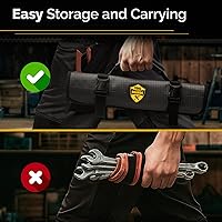 Vista 3 de TOOLGUARDS Juego completo de llaves de trinquete de 33 piezas, métricas y estándar, juego de llaves de trinquete combinadas, tamaño grande