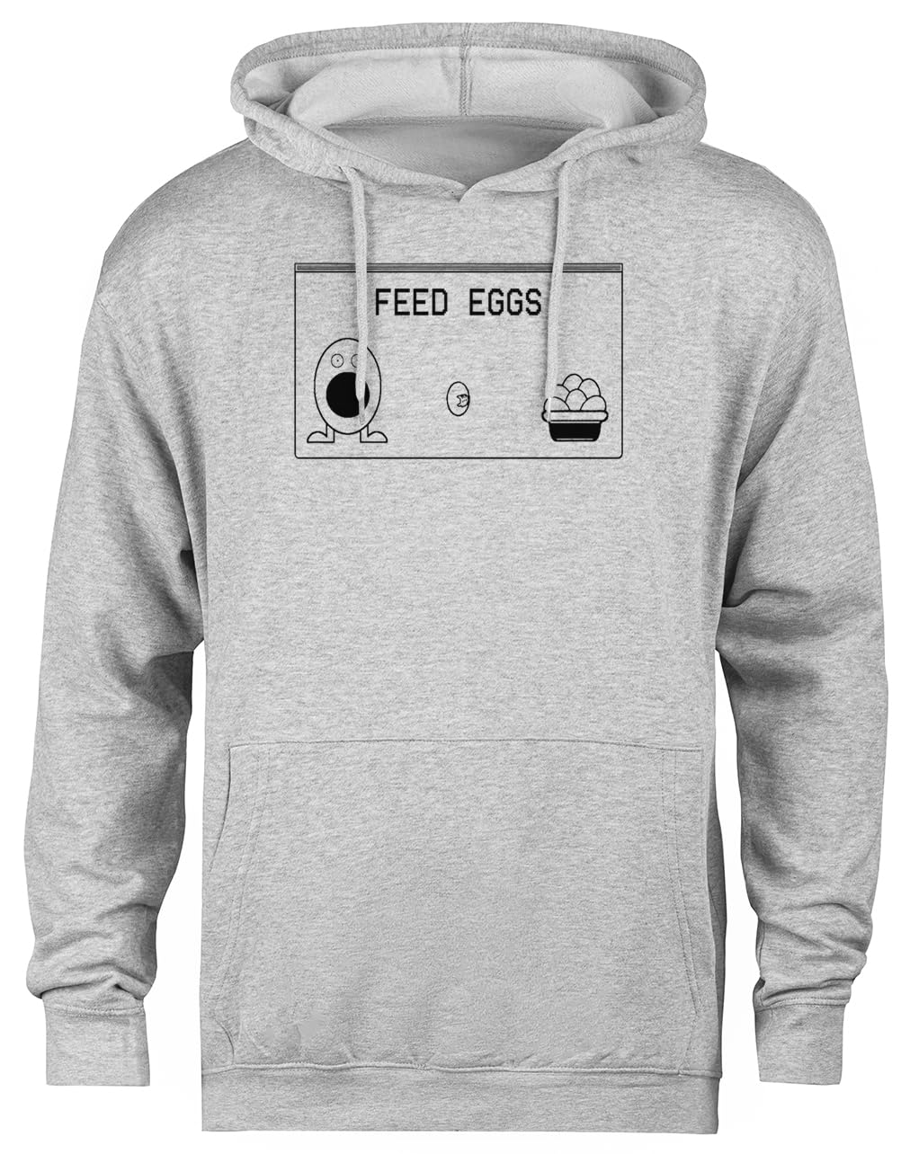 Pull à capuche gris Itysl Feed Eggs de style unisexe