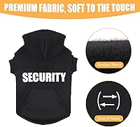 Vista 3 de Sudadera con capucha de seguridad para perros, suéteres para perros grandes, ropa de forro polar suave cepillado, sudadera con capucha con bolsillo