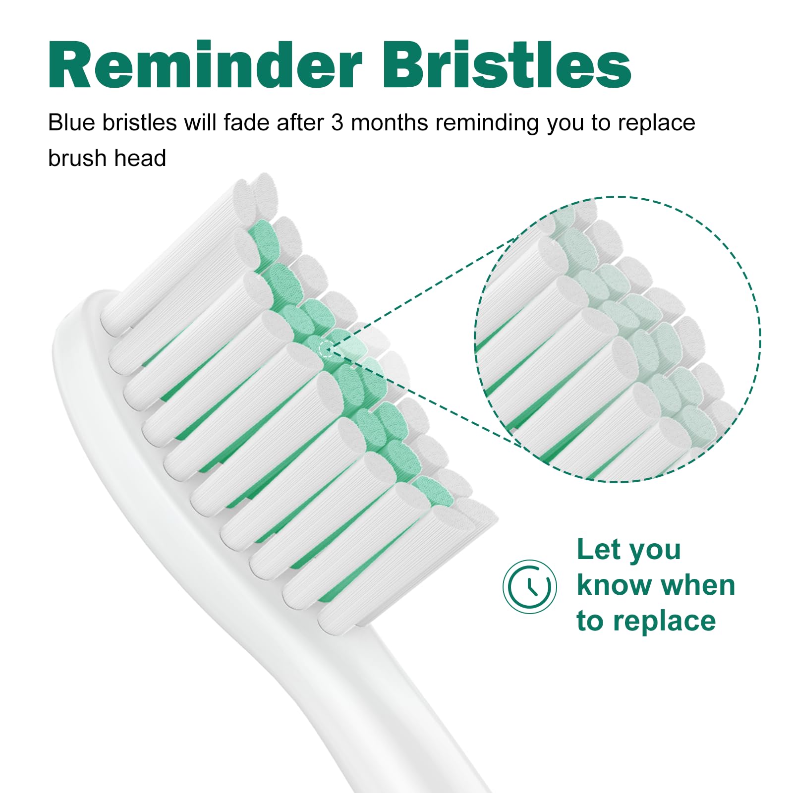 Cabezales de repuesto para cepillo de dientes Philips Sonicare, cerdas suaves y medias, cabezales de repuesto para cepillo de dientes eléctrico E-Series Essence Xtreme Elite Advance y CleanCare,