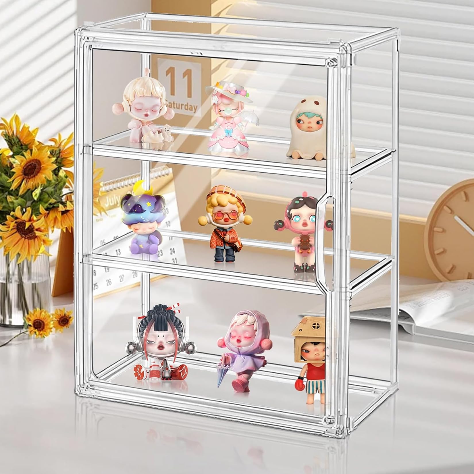 Vitrine De Collection En Acrylique Transparent Avec Porte, Boîte D
