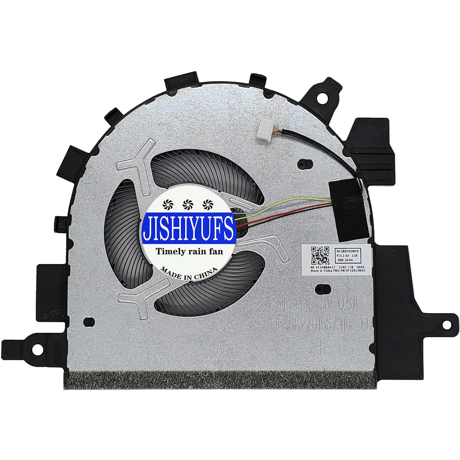 Remplacement Nouveau CPU Ventilateur de Refroidissement pour Lenovo IdeaPad 3-15ITL6 82H8 3-15ALC6 82KU 3-15ADA6 82KR Series Laptop p/n:5F10S13943 DC28000GBF0 DFS5K22B15673N FNBN DC5V 0.5A