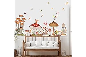 decalmile Woodland Mushroom Wall Decals Create a Springy Forest in Your Home