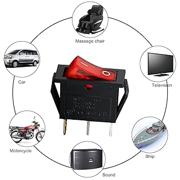 15A 250V/20A 125V 3 Pin AC Rocker Switch KCD3 Switch 5 Pcs