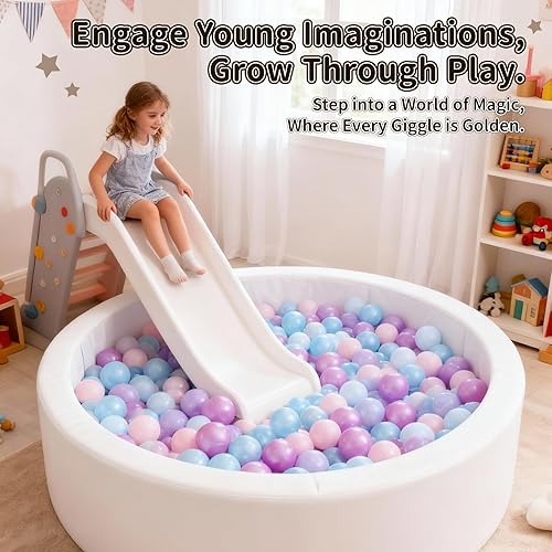 Vista 194 de STARBOLO Ball Pit Balls for Toddlers Phthalate Free BPA Free Non-Toxic Crush Proof Play Balls for Toddlers Kids Pool Playhouse Pack of 100 200 500