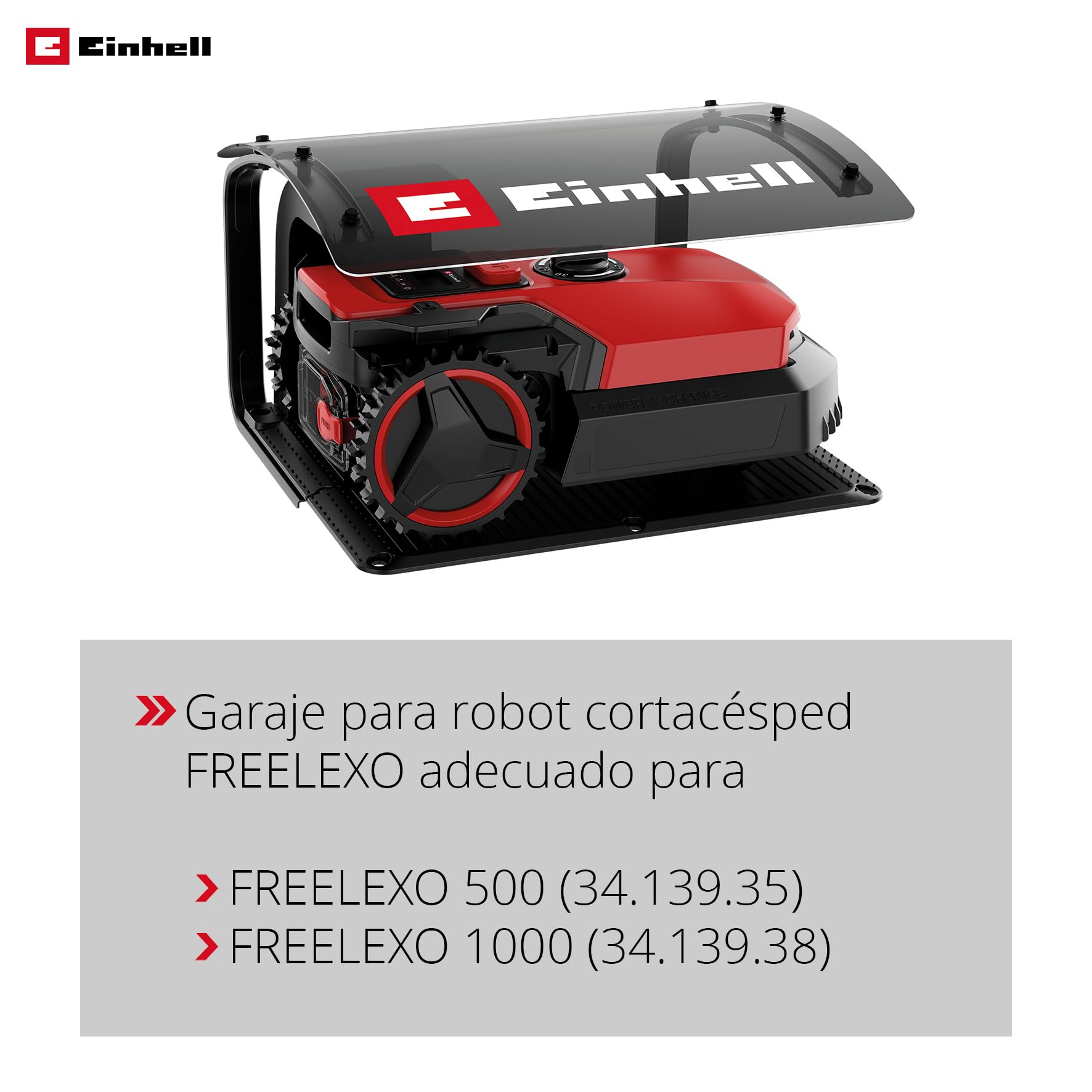 Original Einhell garaje de robot cortacésped (para Einhell robots cortacésped seleccionados, protección contra la lluvia, el sol y las precipitaciones, 51 x 60 x 37 cm, incl. 6 tornillos de suelo)