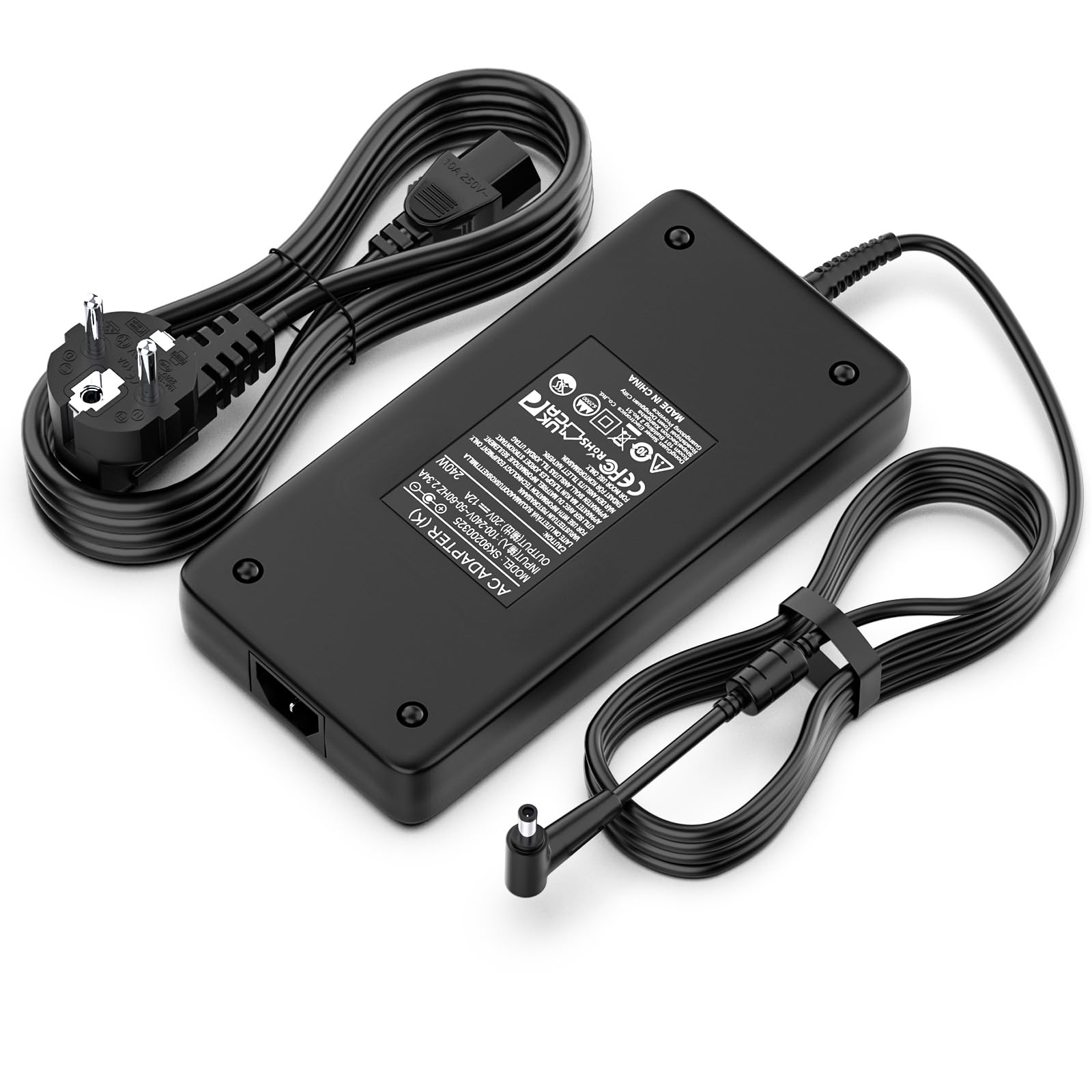 240W Laptop Ladekabel 20V 12A Netzteil Kompatibel mit ASUS TUF A15 A17 F15 F17 FA507 FX507 FA506 FX506 FA707 Rog Zephyrus G14 G16 G15 S17 ROG Strix G15 G17 G513 ADP-240EB B Ladegerät
