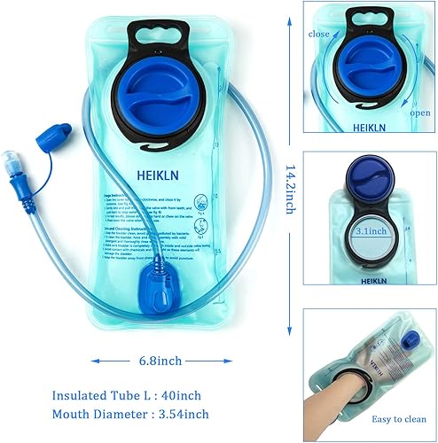 Miniatura 5 de Bolsa de hidratación de 1.5L-2L-3L, depósito de agua a prueba de fugas, sin BPA, bolsa de almacenamiento de agua militar, bolsa de hidratación