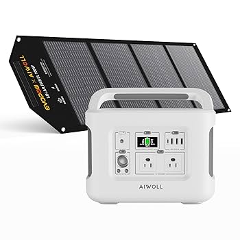 Amazon.co.jp: AIWOLL ポータブル電源 ソーラーパネルセット