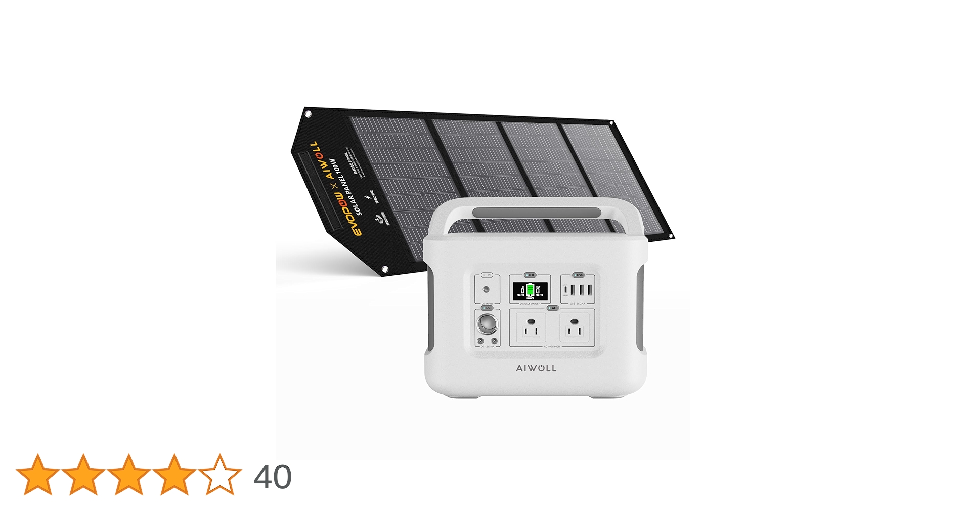 Amazon.co.jp: AIWOLL ポータブル電源 ソーラーパネルセット リン酸鉄