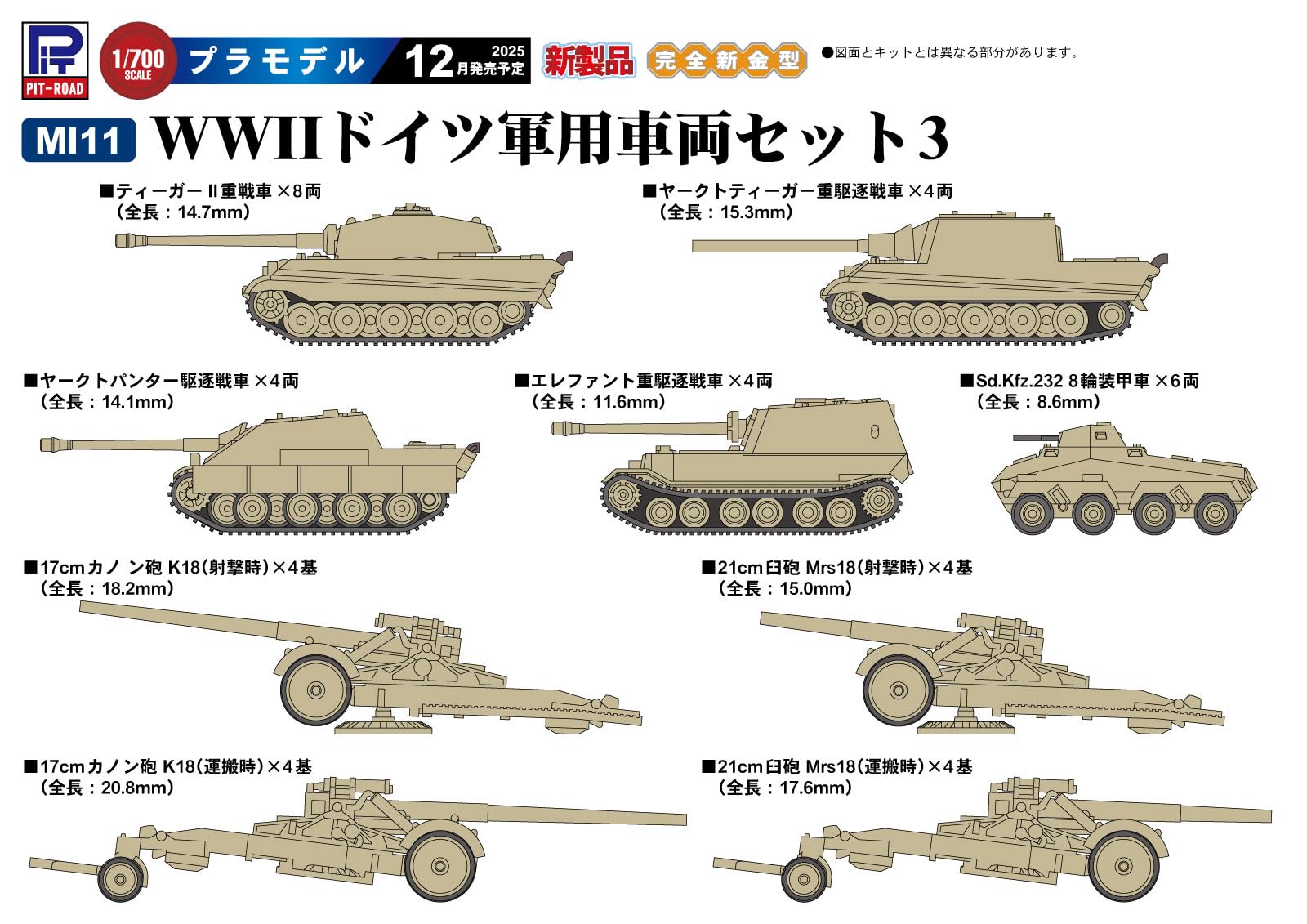 1/700　メタルタンクシリーズ　MW-43　ドイツ装甲列車セット　ピットロード Amazon | ピットロード 1/700 MIシリーズ WW2 ドイツ 軍用車両セット3