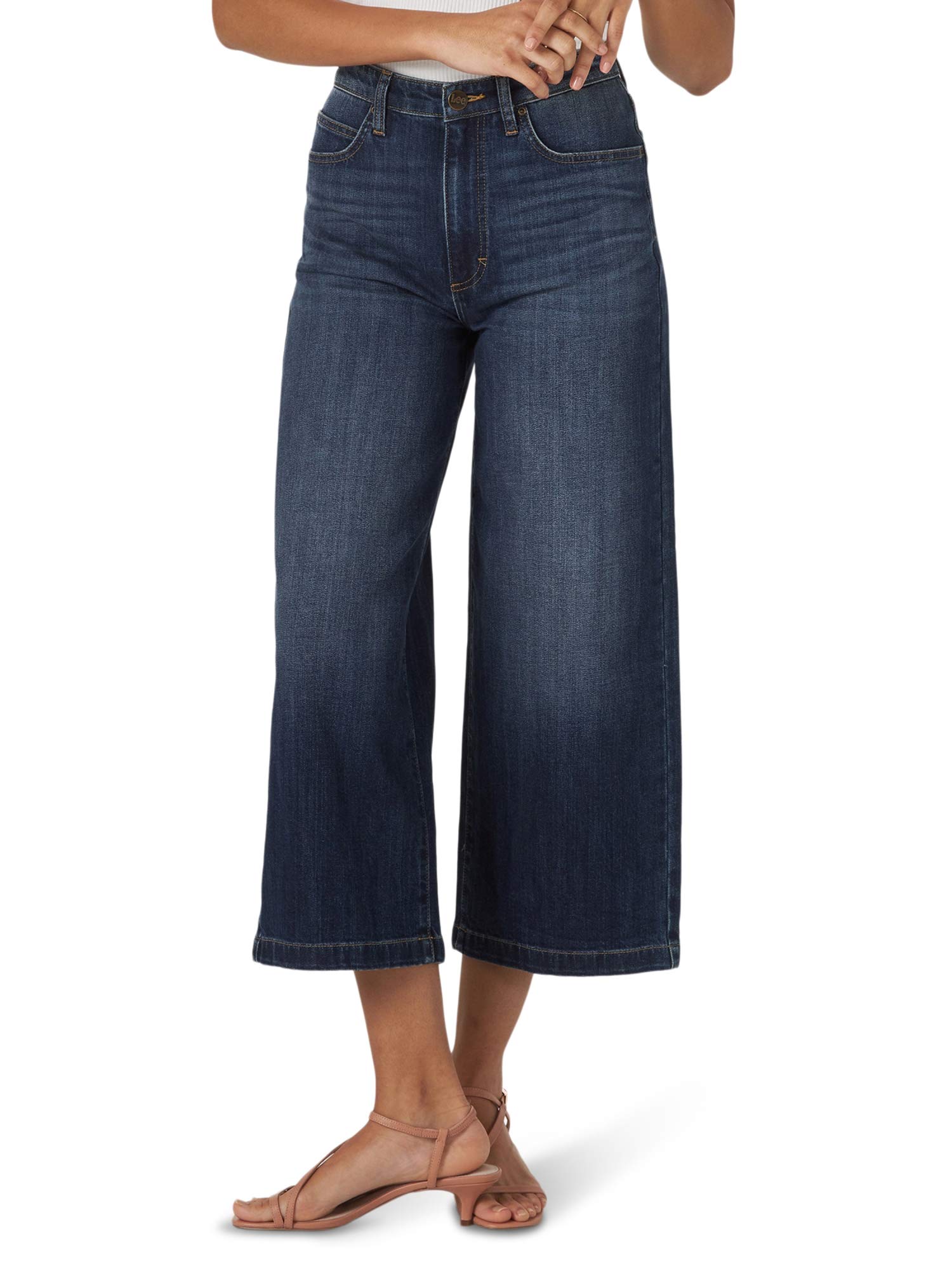 Lee Women's High Rise Wide Leg Crop Jean 30 Regular Great Bend for sale