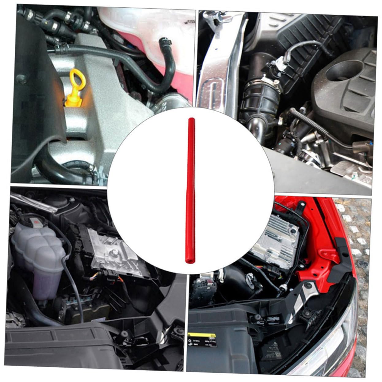 ULTECHNOVO 8 Pz colla stick per candele Installatore Attrezzo installazione Attrezzo per installare candele auto estrattore di candele kit rimozione gomma da cancellare rosso