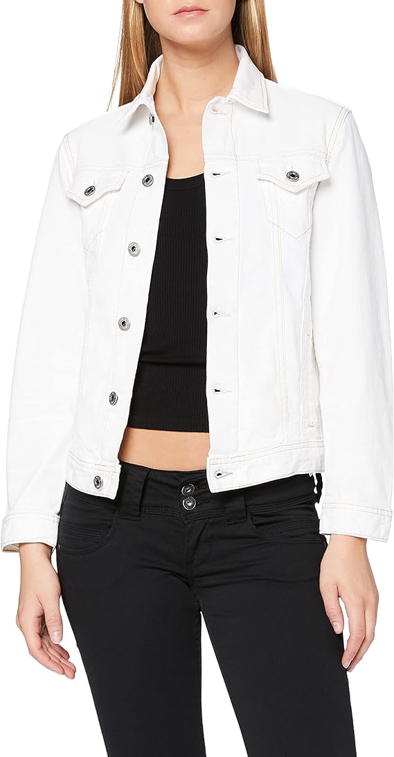 white jean jacket amazon