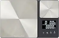 Balança digital de cozinha KitchenAid de plataforma dupla, capacidade de 5 kg, preta