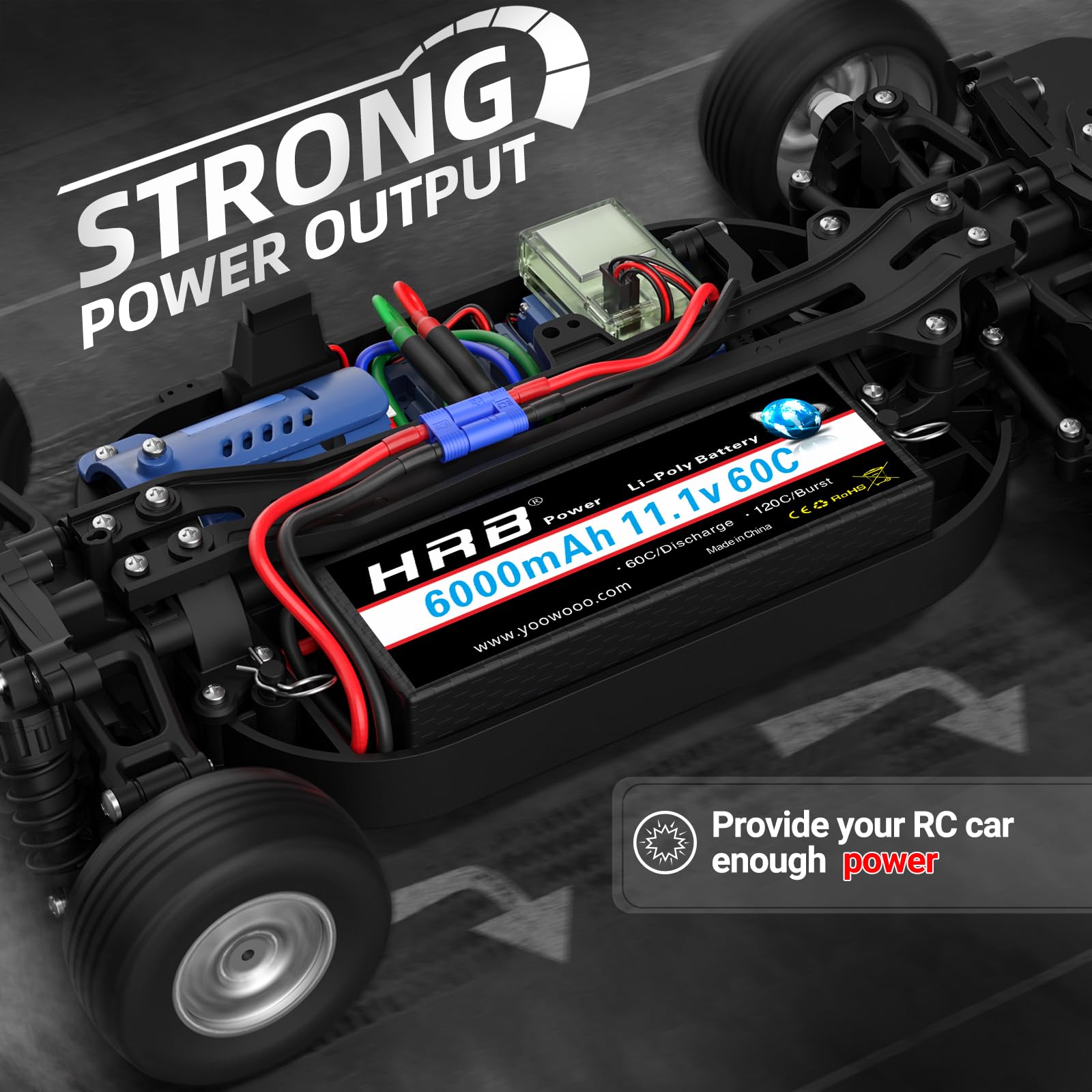 Amazon.co.jp: HRB 3S 6000mAh リポバッテリー EC5コネクター付き 11.1