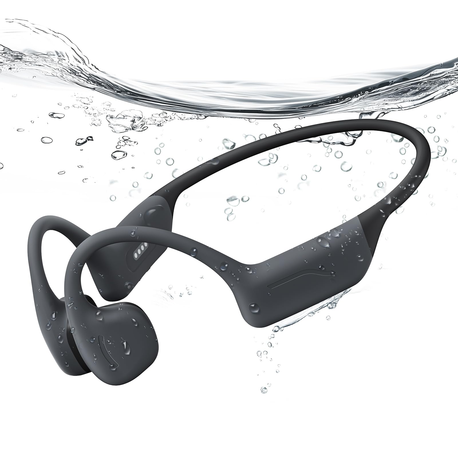 Photo 1 of ****** factory sealed ****(((( Hostena Full-Coverage Liquid Silicone Swimming Headphones,IP68 Waterproof Underwater Headphones, Bluetooth 6.0&MP3 with 32GB Memory Card,Soft/Skin-Comfortable Open Ear Bone Conduction Swim Earbuds