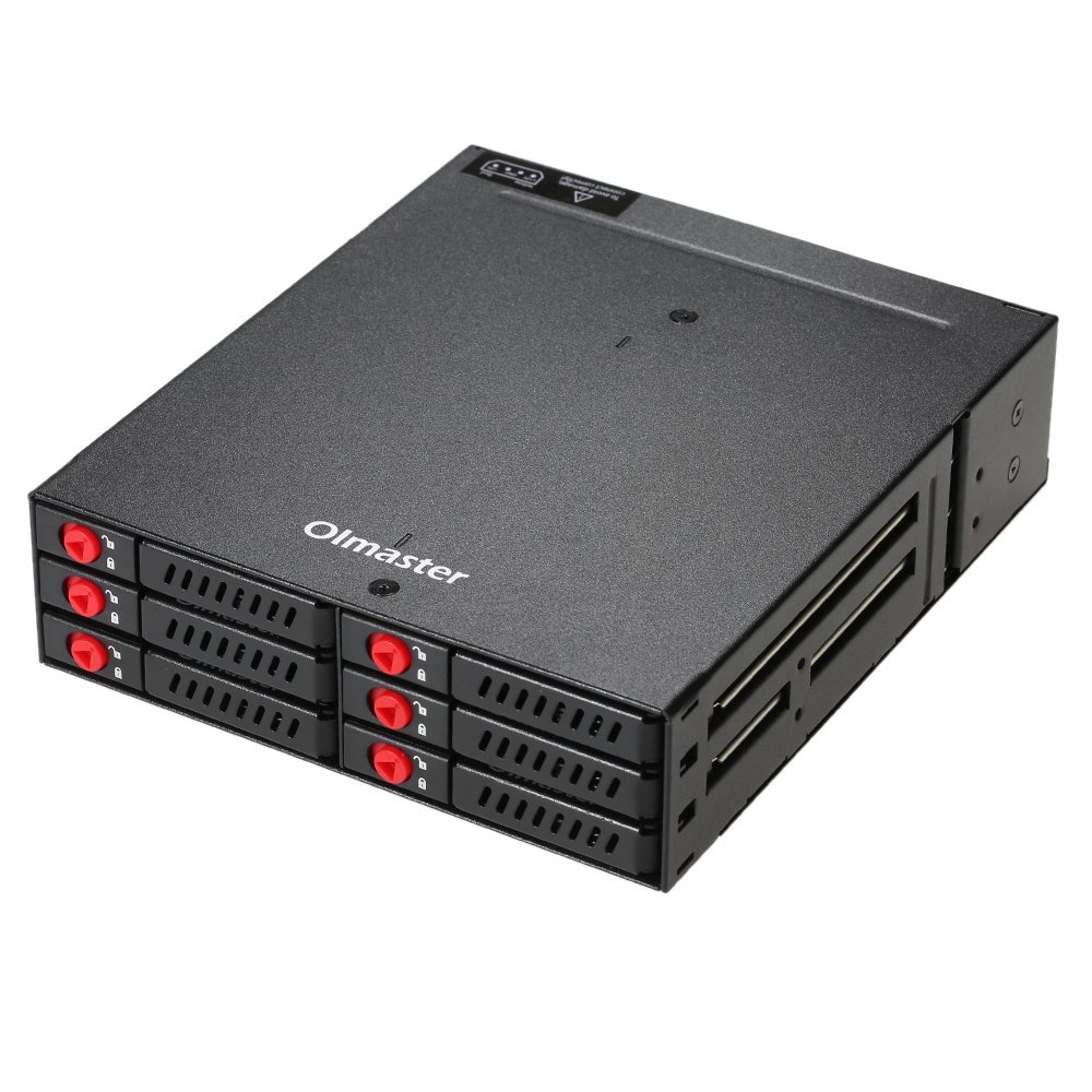 ZJchao 6 Bays Mobile Backplane Support 2.5 '' HDD SSD z Wentylatorem Chłodzącym na PC Drive Bay