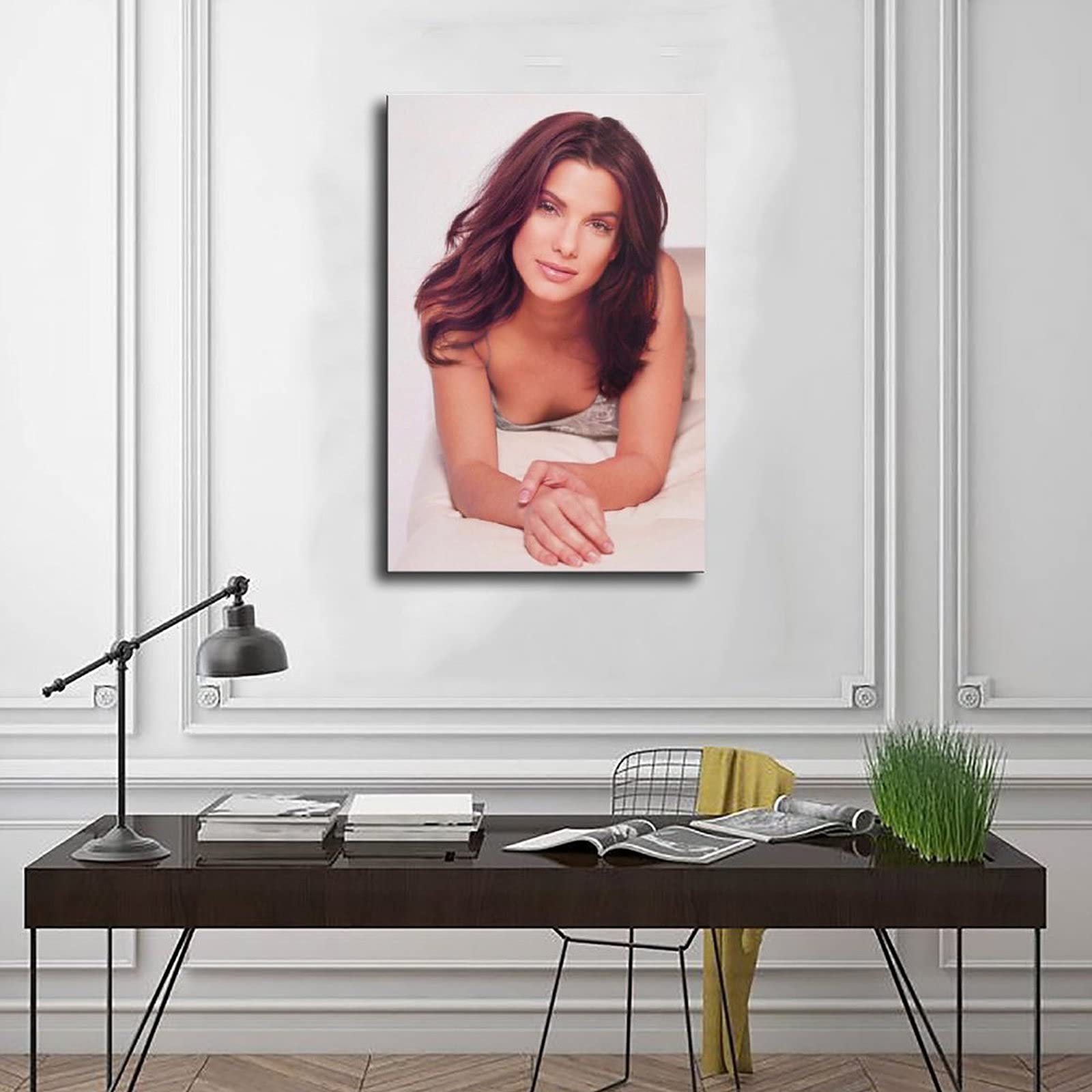 Sandra Bullock Poster 20x30 Cm - Kunstdruck Auf Leinwand, Wanddekoration Für Wohnzimmer & Schlafzimmer