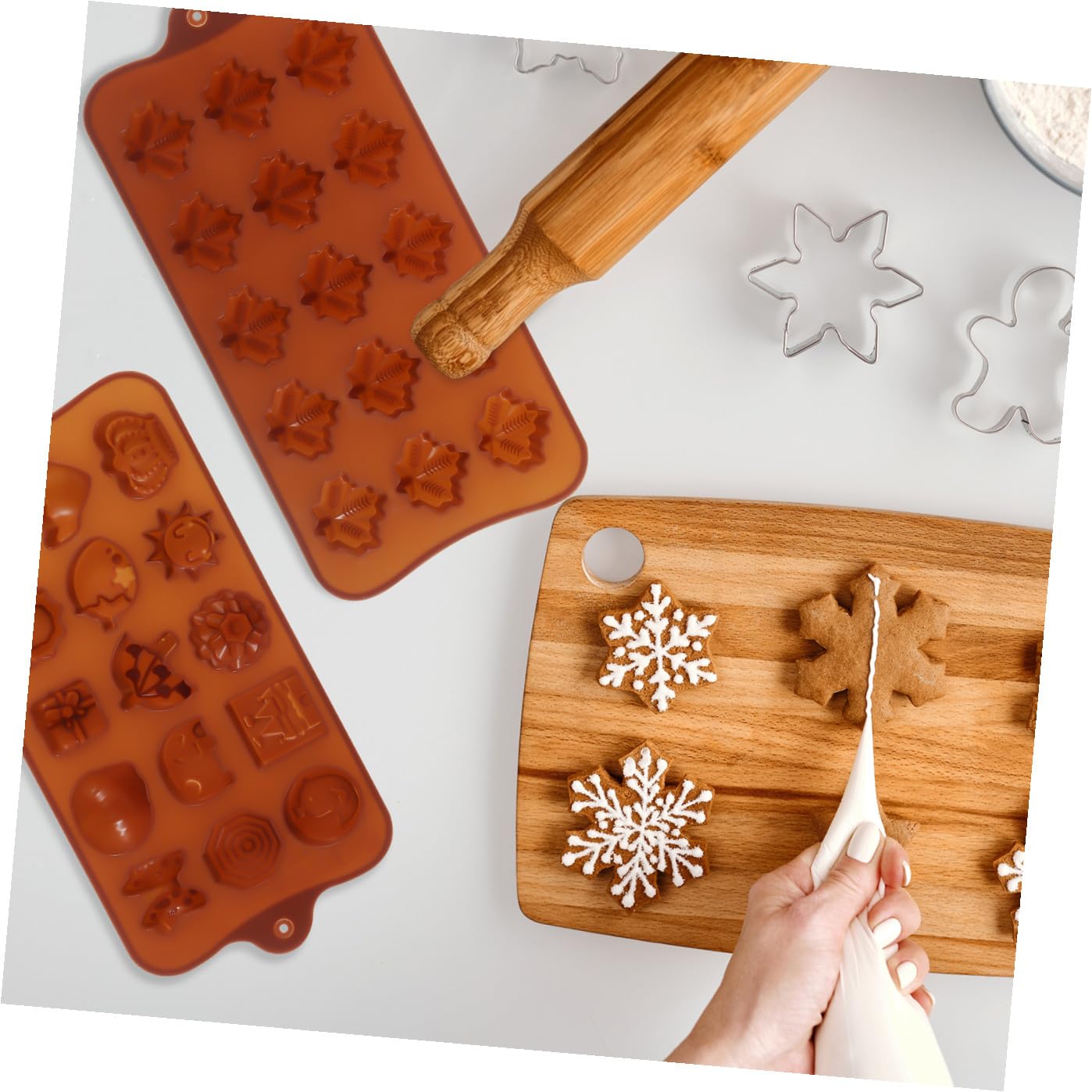 PRETYZOOM 18 Piezas De Molde De Chocolate Moldes De Hoja De Arce Para Dulces Moldes De Gomitas Para Pasteles Para Hornear Para Piruletas Para Galletas