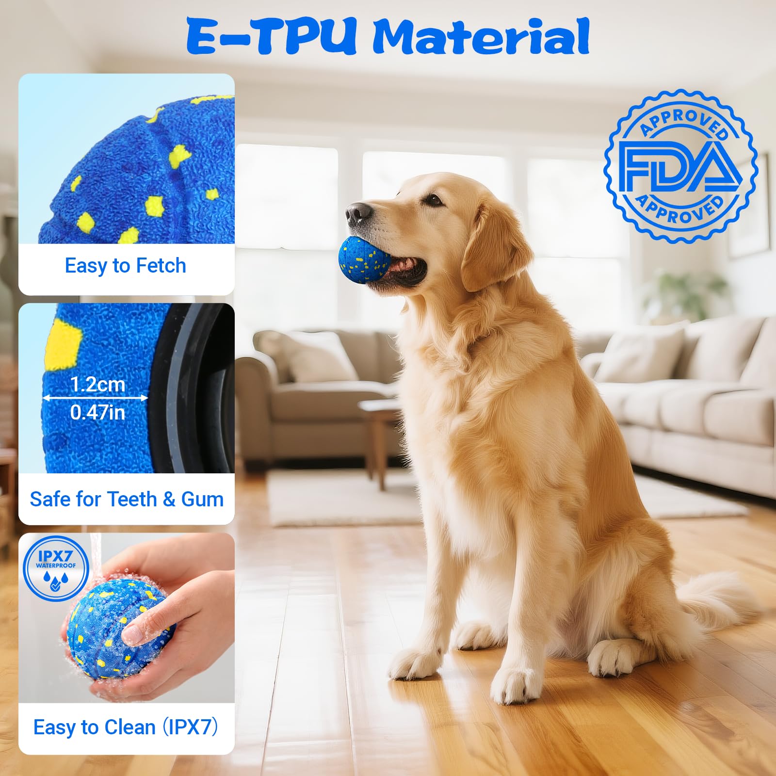 Intelligenter Hundeball, interaktives Hundespielzeug mit Fernbedienung, automatisches Bewegen, Hüpfen und Drehen, 3 Modi, E-TPU-Material, aggressives Kauen, IPX7 wasserdicht, rollender Ball