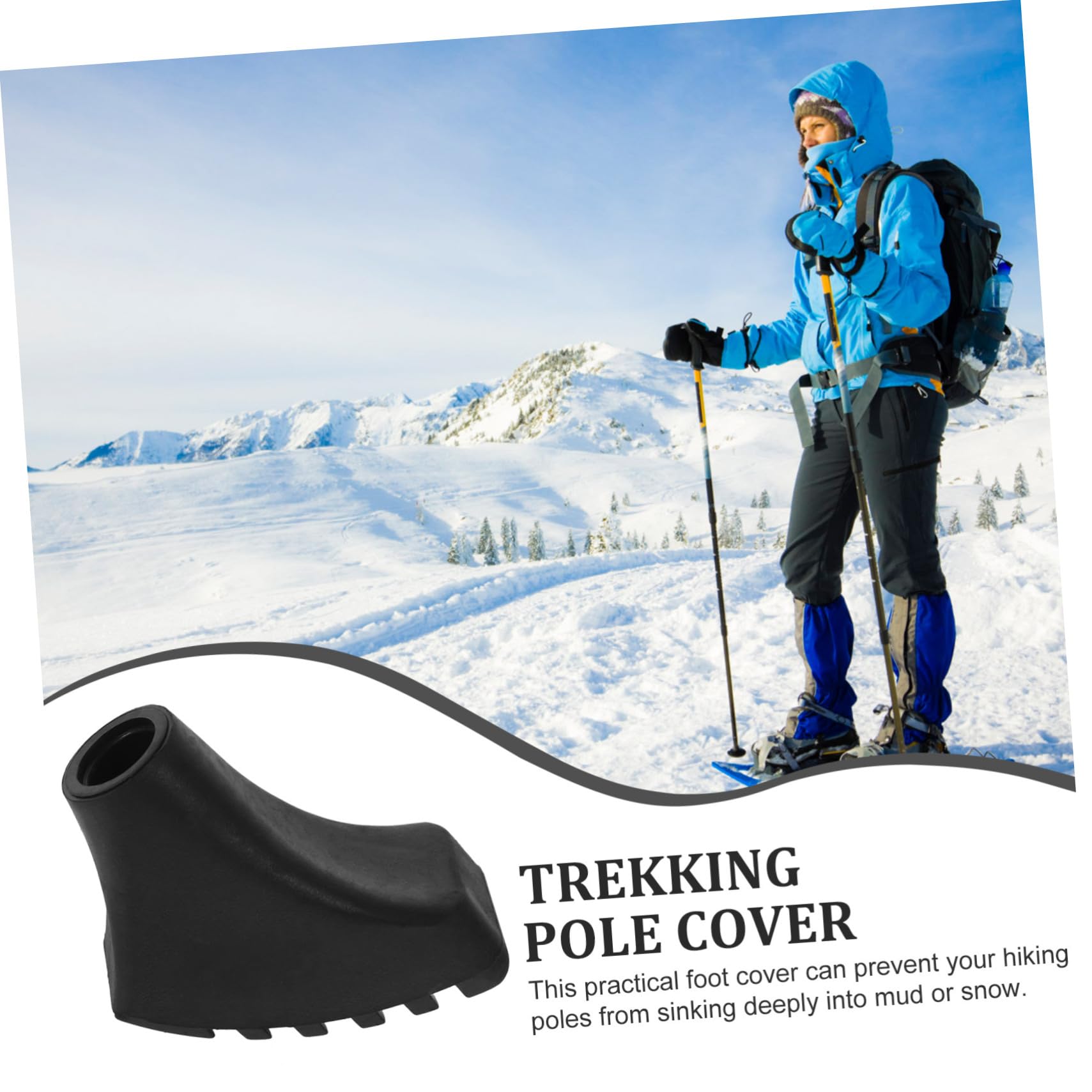 BESPORTBLE Unterlage Stand TIPP Abs Stehende Füße Wanderausrüstung Wanderschaft Zubehör Trekkingstock Gummifuß Rohrgummispitzen Ersetzen Kletterstockfußabdeckung Black