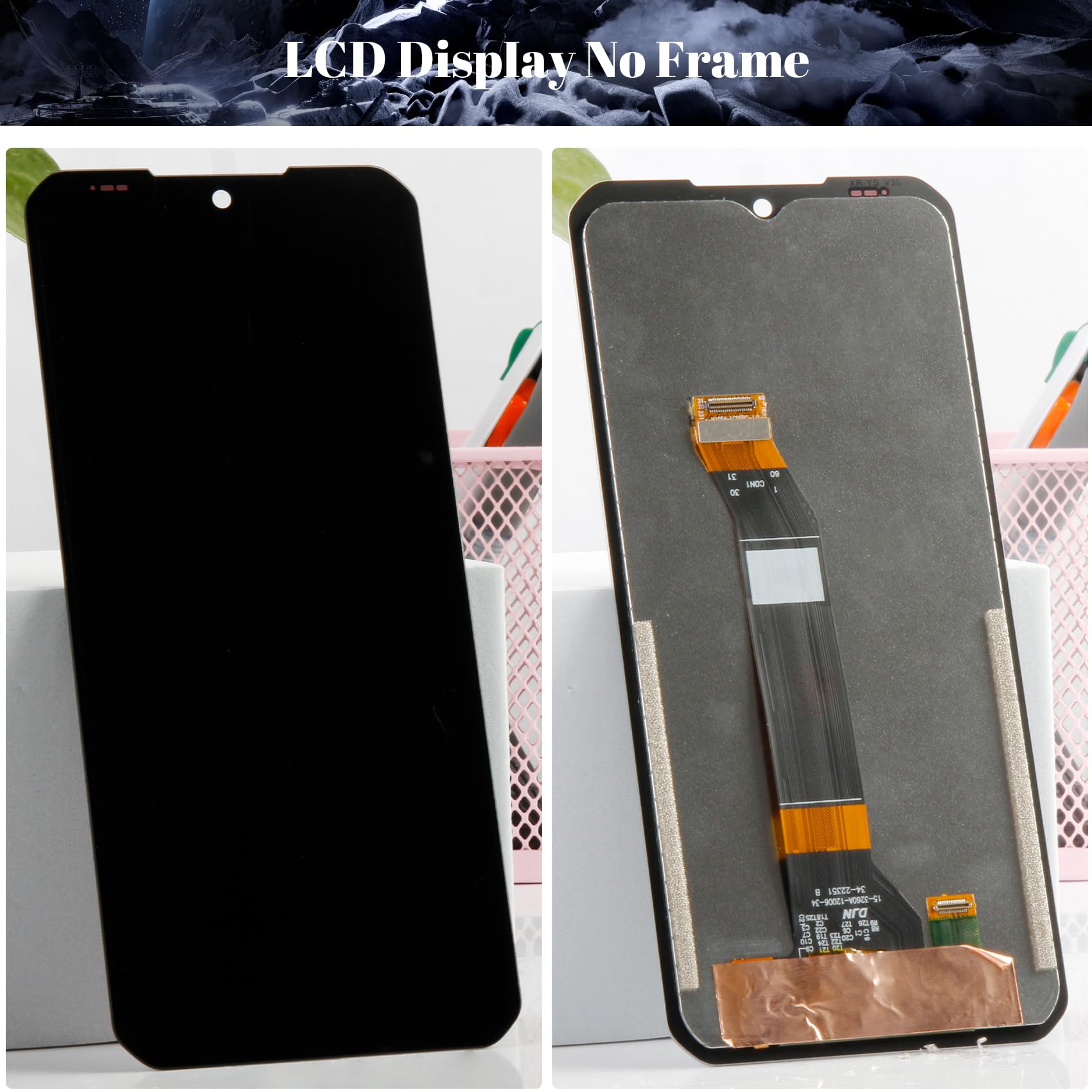 Schermo di ricambio per Doogee S100/S100 Pro, display LCD per Doogee S100 Pro, touch screen, digitalizzatore con kit di riparazione (nero)