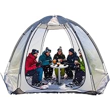 4-6 Person Clear Bubble Tent For Ice Fishing - Windproof Warm Winter, Double-Door Outdoor For Backyard Sunbathing