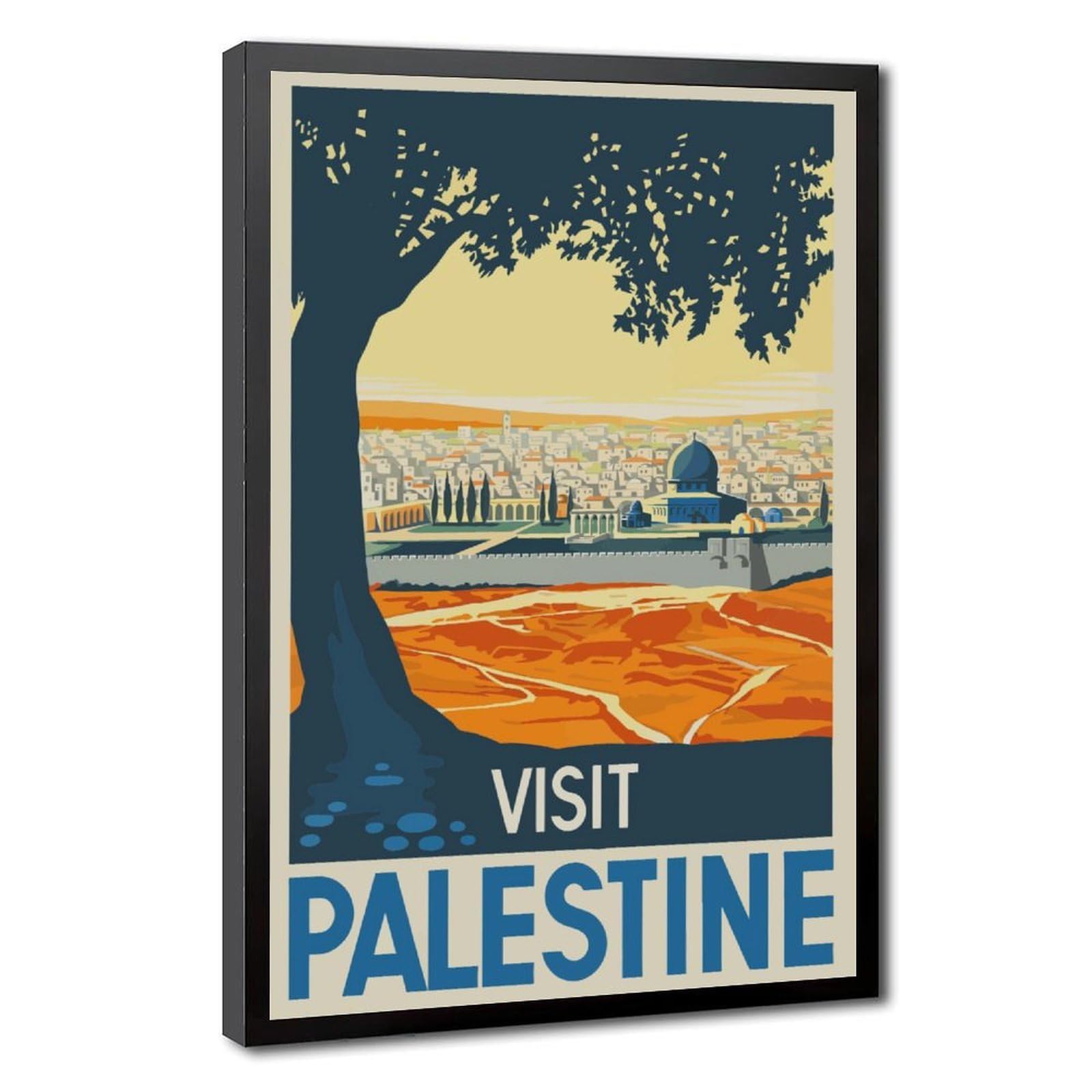Impression sur toile Visit Palestine grand format 61x91,4 cm déco murale salon bureau - 8