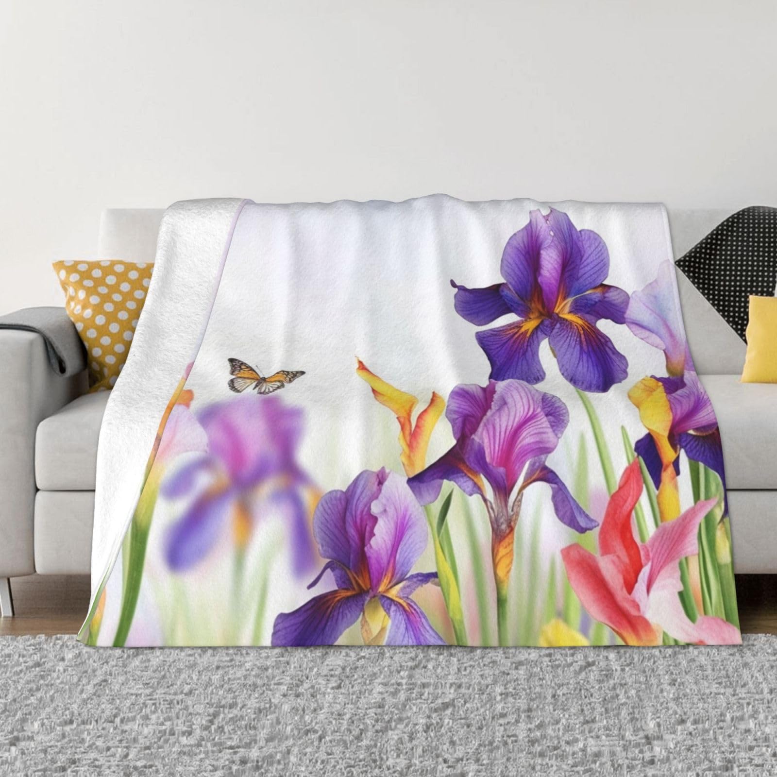 Couverture légère en flanelle imprimé floral une idée cadeau réconfortante et utile