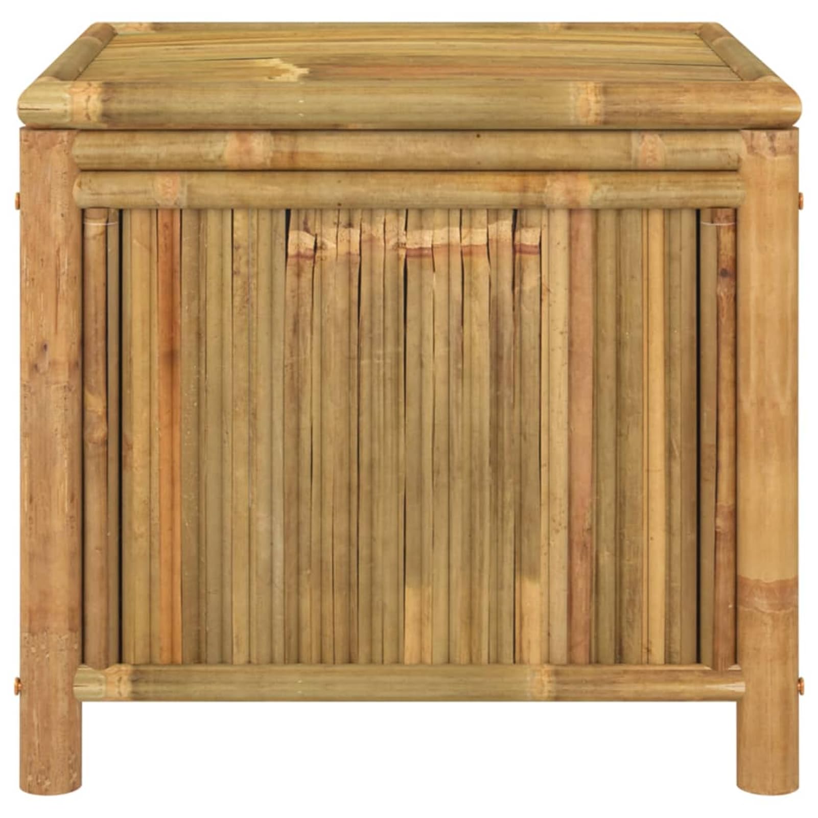 Homgoday Pudełko do przechowywania ogrodu, 60 x 52 x 55 cm, bambus, odporna na warunki atmosferyczne, skrzynia do przechowywania narzędzi ogrodowych, do domu, na taras, meble ogrodowe, meble ogrodowe