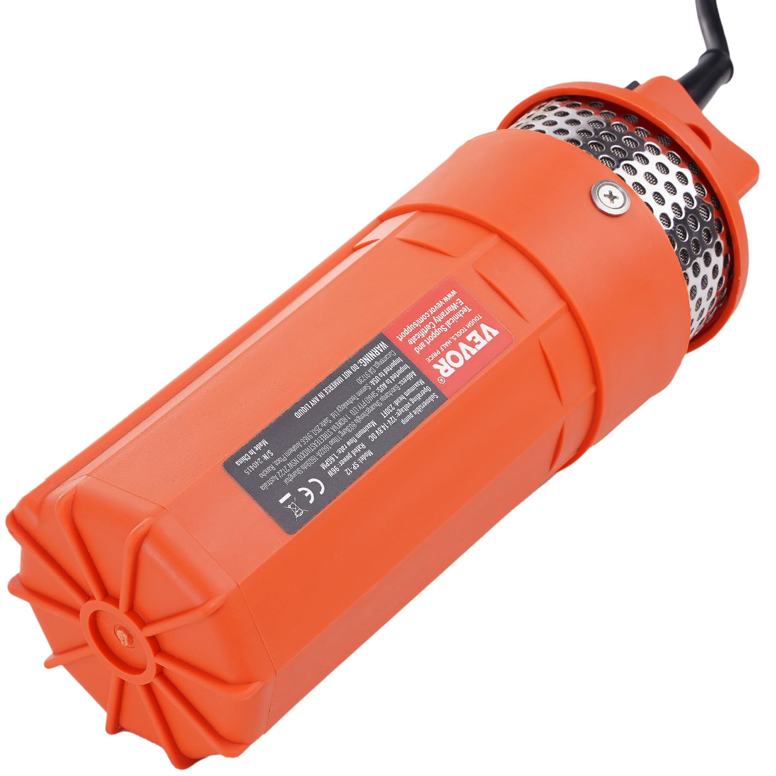 VEVOR Bomba de Agua Solar de 96 W para Pozo Profundo Sumergible, Altura Máxima 70 m, Inmersión Máxima 30 m, Bomba de Agua con Energía Solar para pozo, Riego de Rancho Agrícola, Bebida de Ganado