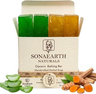 SonaEarth Herbal Bathing Soap Combo | Gentle & Chemical Free Daily Care | Natural Soaps for Soft and Healthy Skin | Pack o... Price In India