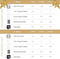 Vista 8 de KINGTOP Luz de hoyo de golf LED recargable - Impermeable, lente de iluminación enfocada, control remoto, perfecta para práctica nocturna de golf