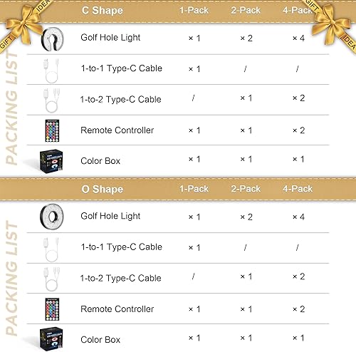 Miniatura 9 de KINGTOP Luz de hoyo de golf LED recargable - Impermeable, lente de iluminación enfocada, control remoto, perfecta para práctica nocturna de golf en