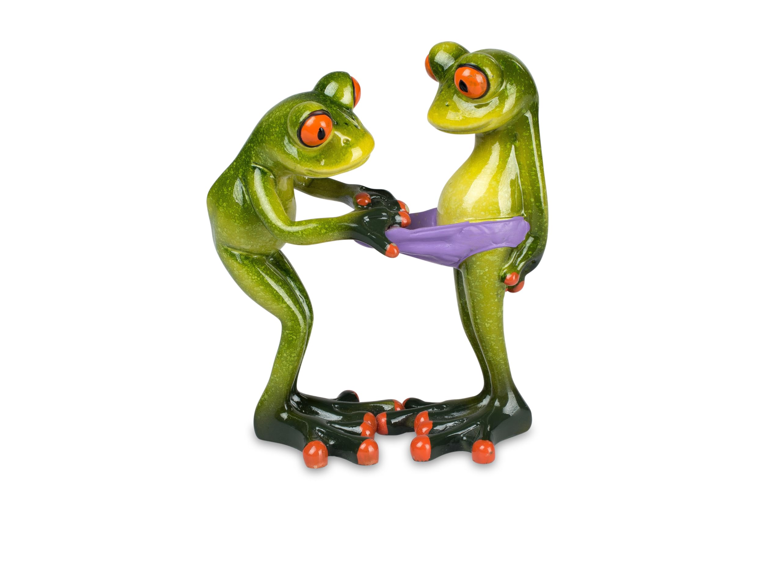 Grenouilles peintes à la main statuettes décoratives formano éclat brillant 14 cm