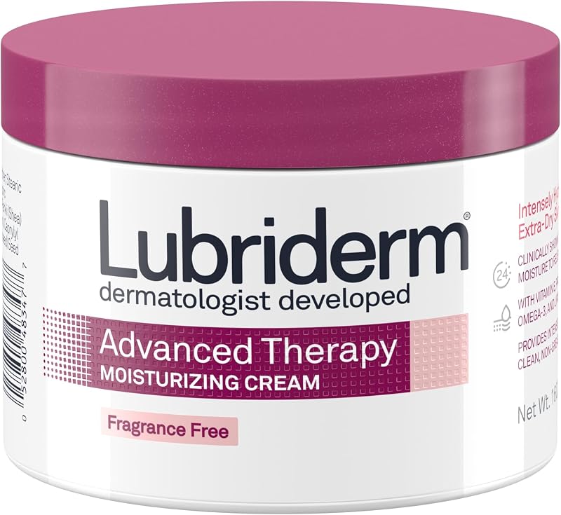 Advanced Therapy Fragrance-Free Moisturizing Cream with Vitamin E and Pro-Vitamin B5, Intense Hydration for Extra Dry Skin, Non-Greasy Formula, 16 fl. oz