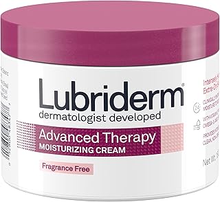 كريم لوبريدرم مرطب ومعالج متقدم خالي من العطور مع فيتامين اي وبرو فيتامين B5، ترطيب مكثف للبشرة الجافة للغاية بتركيبة غير دهنية، 16 اونصة