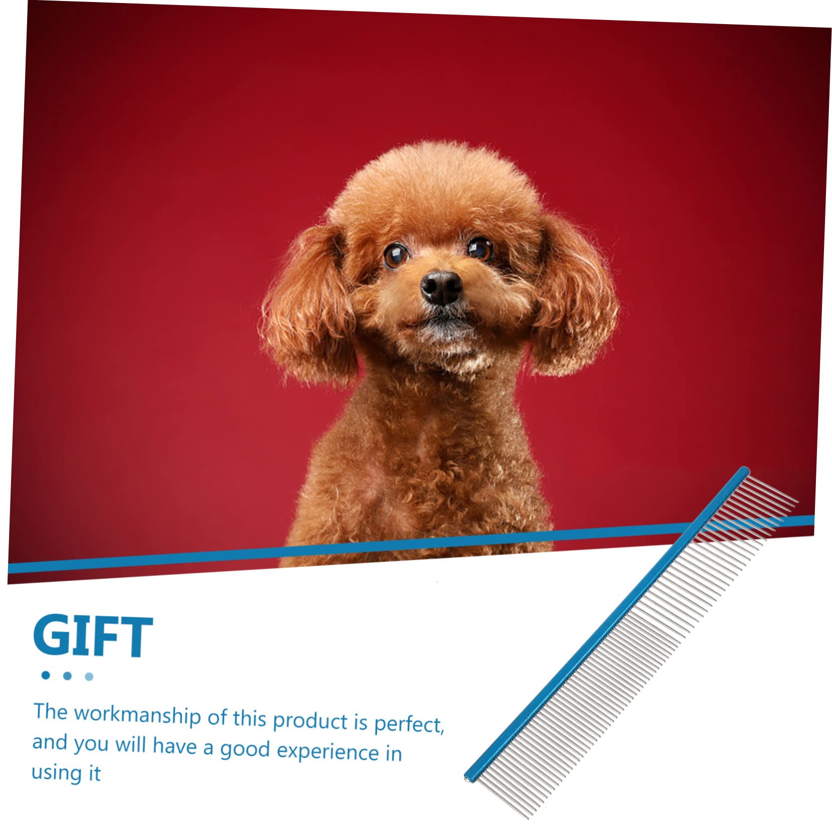 Happyyami Pet Comb Sturdy Dog Grooming Tool Portable Cat Hair Brush Long-lasting Easy to Use