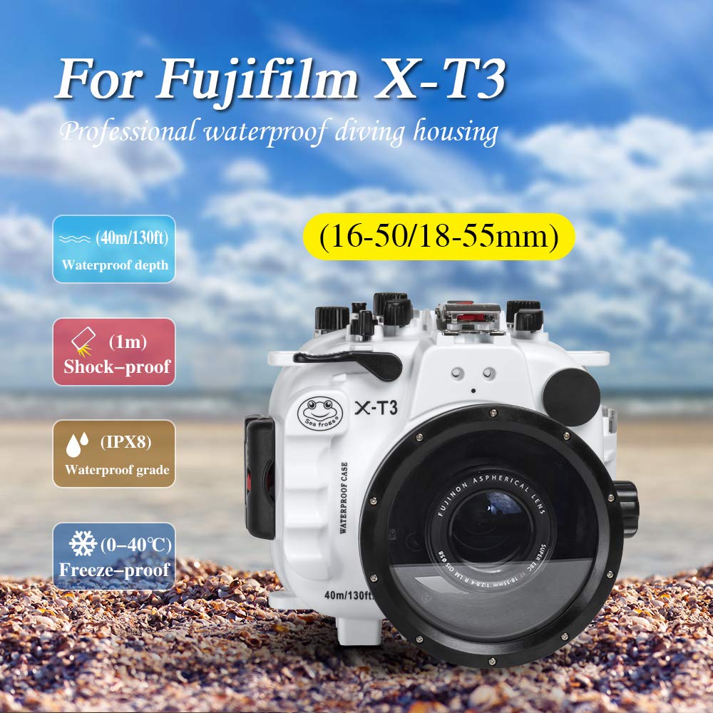 Amazon | Seafrogs 40m/130フィート 水中カメラハウジング 防水ケース