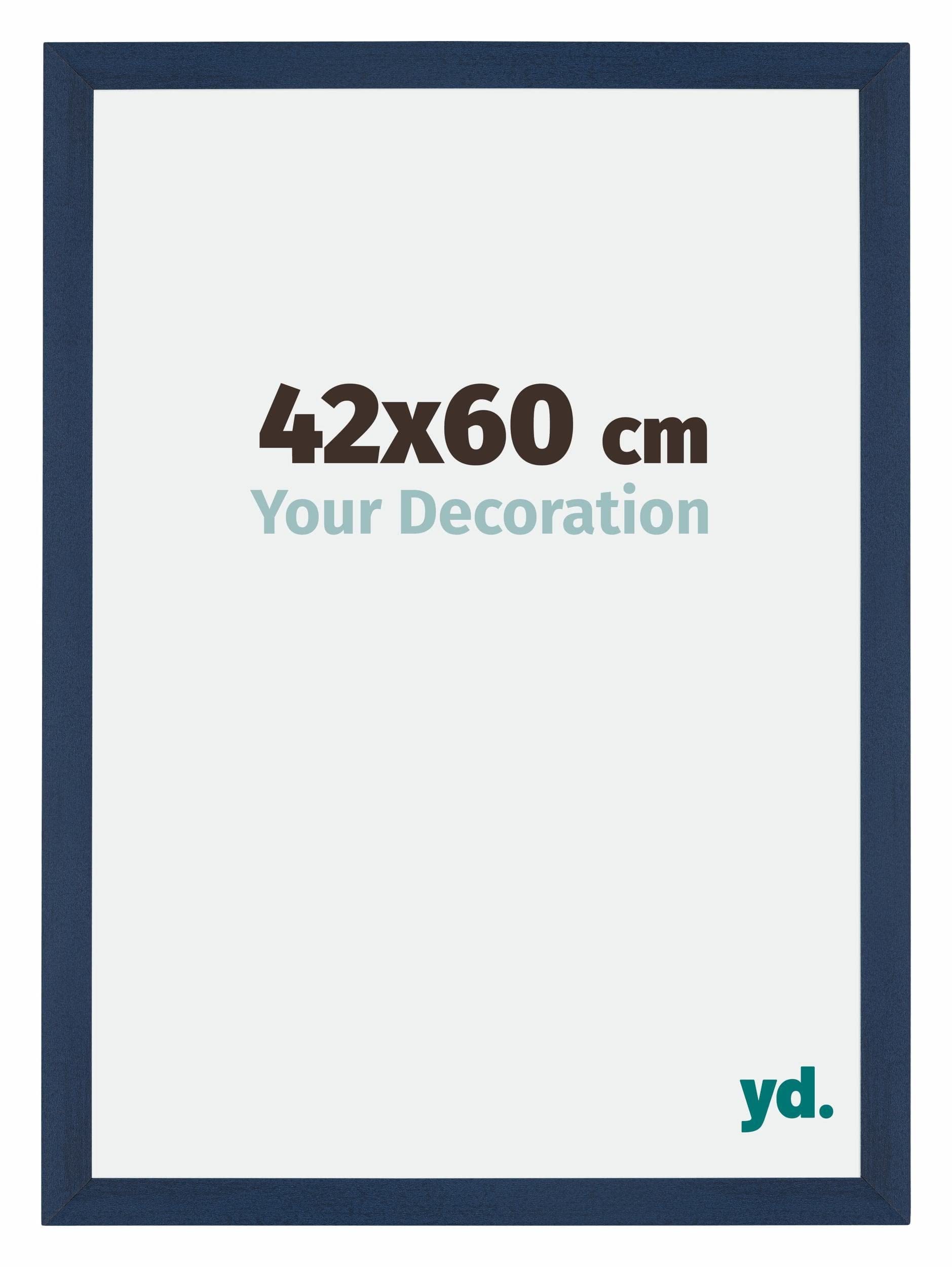 Your Decoration - Picture Frame 42x60 cm - Dark Blue Swept - Decorative Wall Frame in MDF with Antireflection - Frame 42x60 - Mura