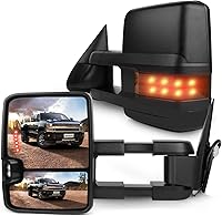 Vista 29 de SCITOO Espejos de remolque para Chevy Silverado 2014-2017 para GMC Sierra 1500 2015-2016 para Silverado para Sierra 2500HD 3500HD con control