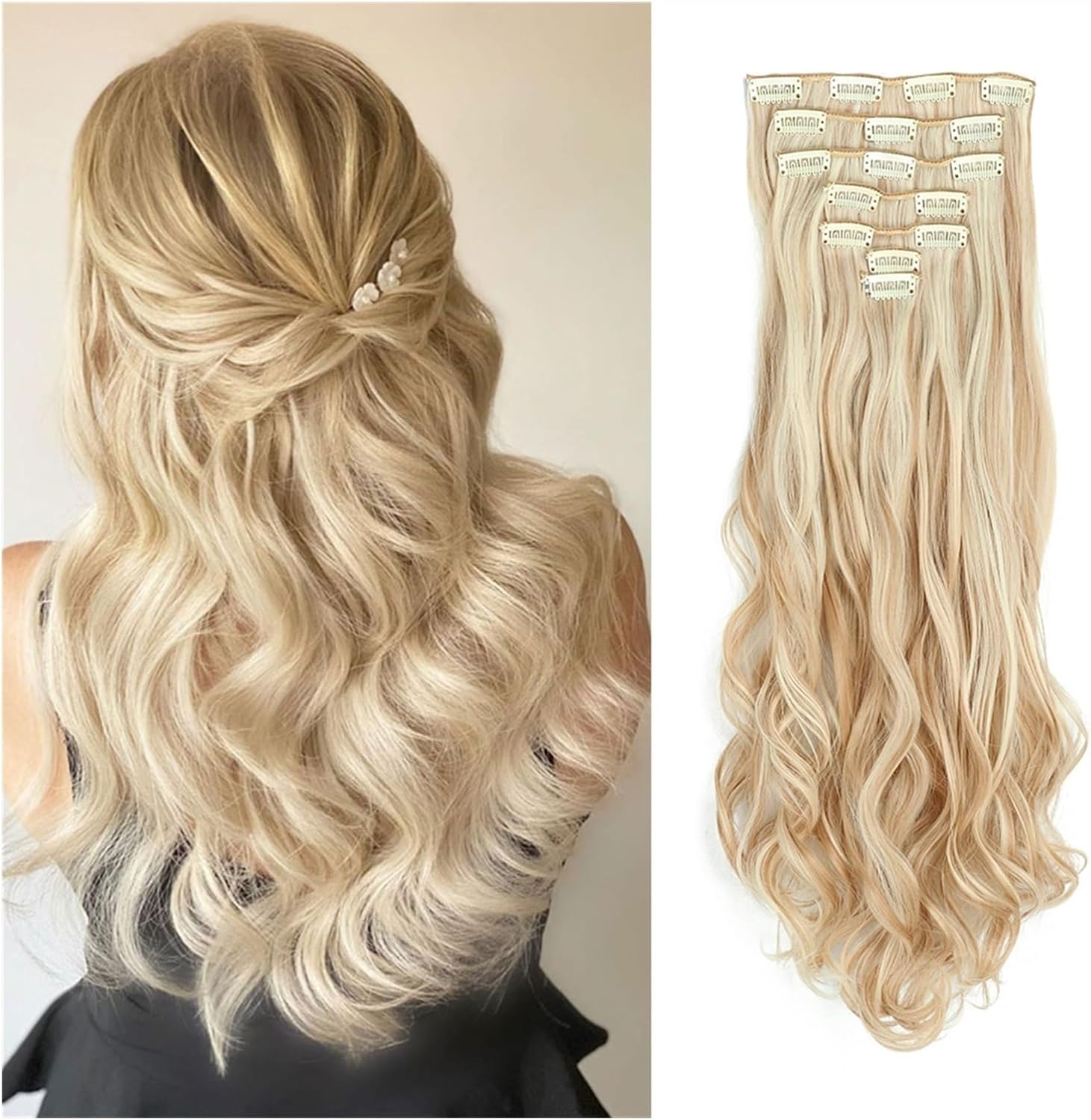 【Ｂ３】ヒューマンヘアエクステンションウェーブ ヒューマンヘア編み込み、編み付け用エクステ ウェーブ
