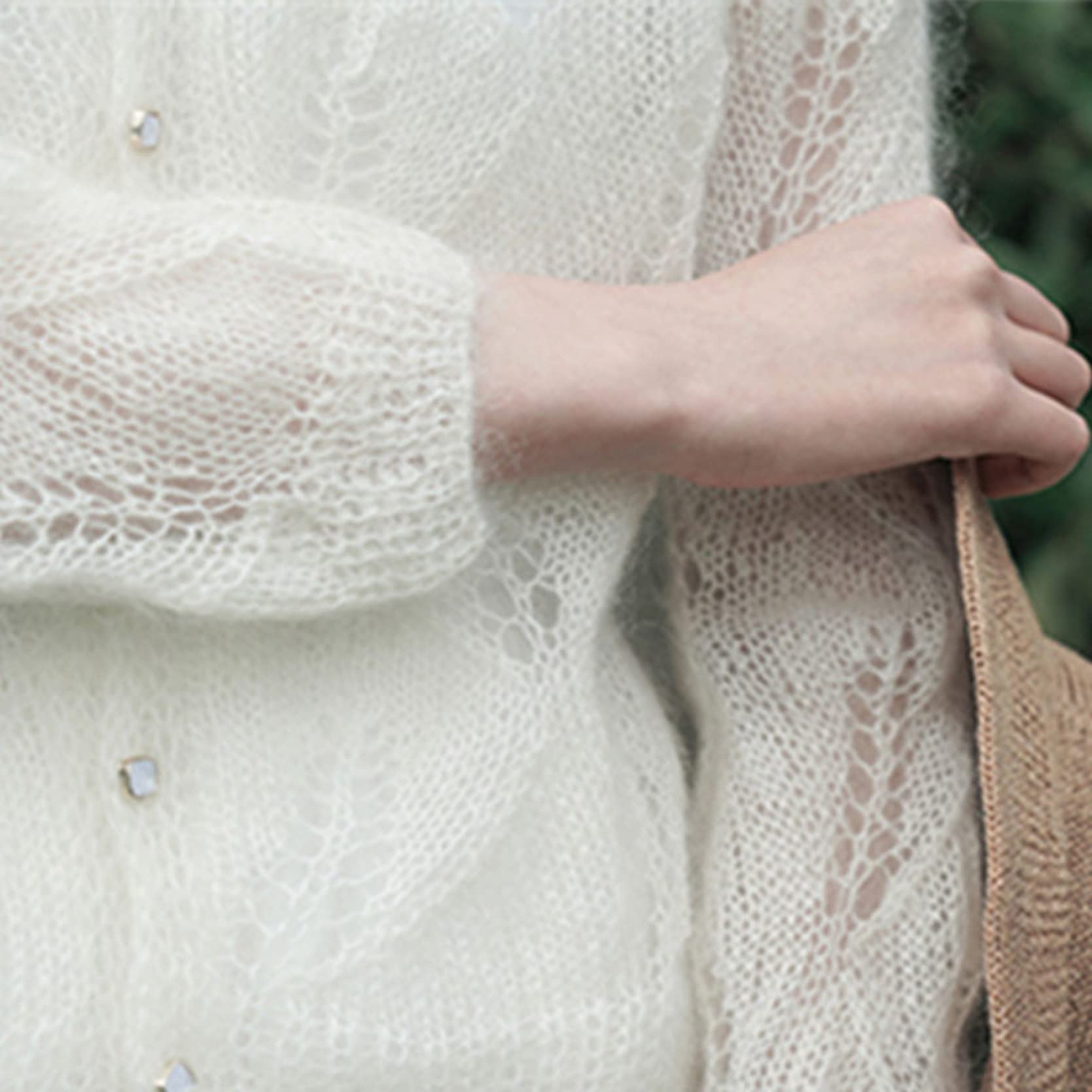 Włóczka Super Mohair do robienia na szydełku cienkich swetrów i szalików, nici z jedwabiu angolskiego(13)